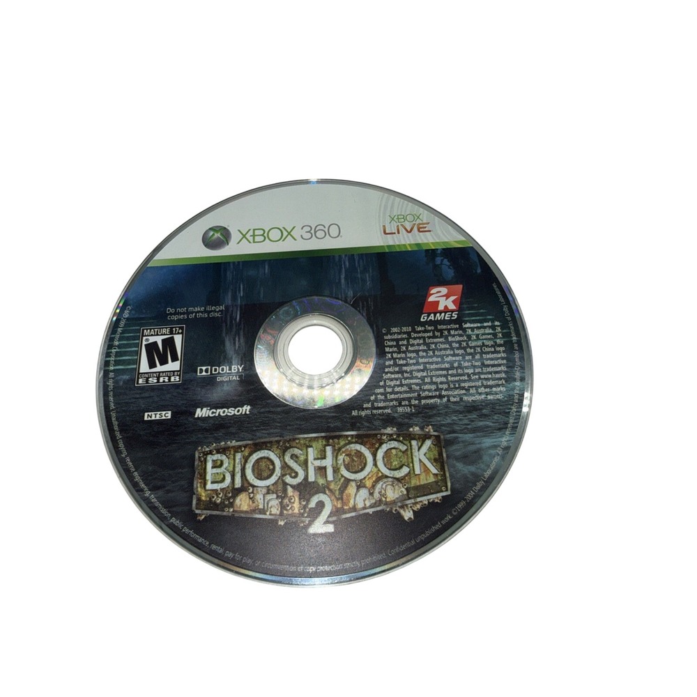 BioShock 2 (Microsoft Xbox 360, 2010) Disc Only